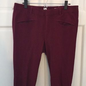 Curvy Skinny Ankle Red Dress Pants